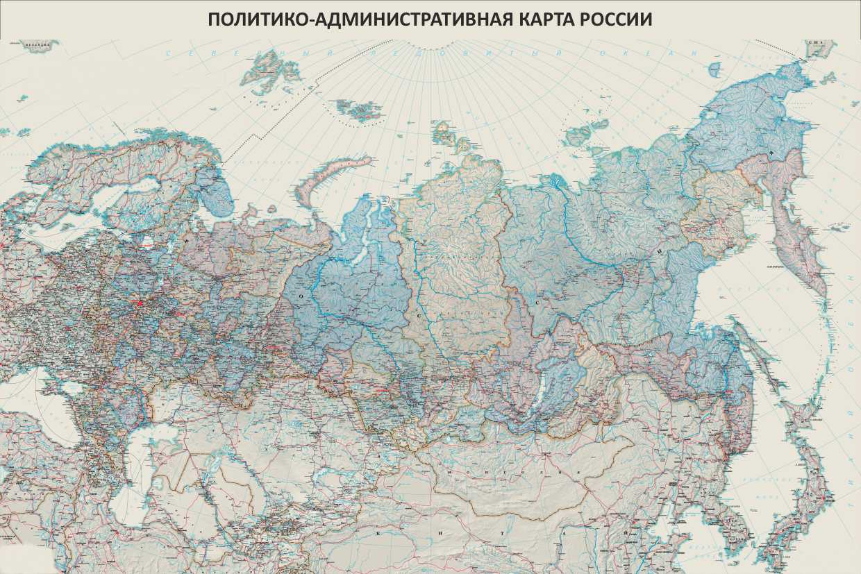 Политико-административная карта России в Серове